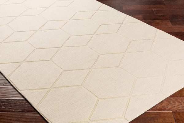 Surya Mystique 2'6" X 8' Handmade Wool Rug - Modern Decor Essential With Exquisite Craftsmanship & Style Ivory Wool M5432-268