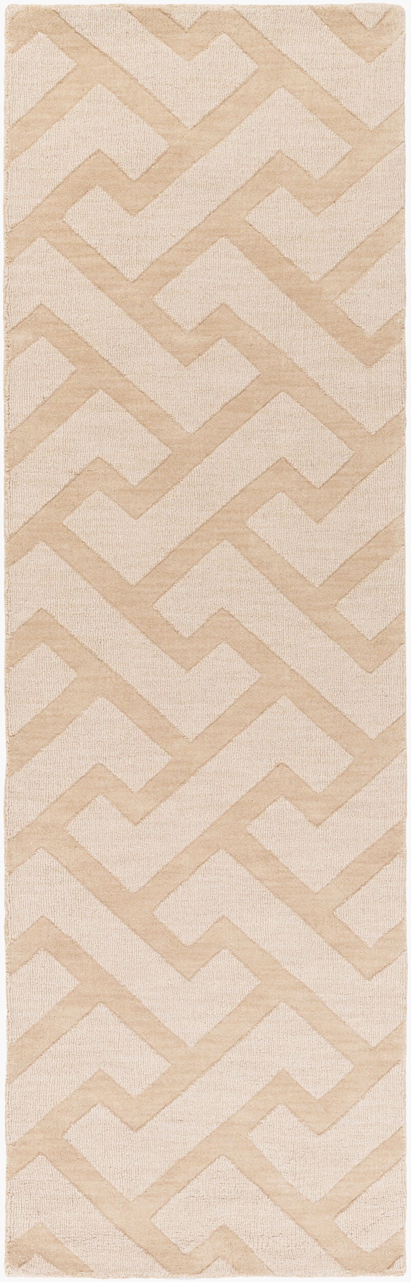 Surya Mystique 2'6" X 8' Handmade Wool Rug - Modern Decor Essential With Exquisite Craftsmanship & Style Ivory Wool M5435-268