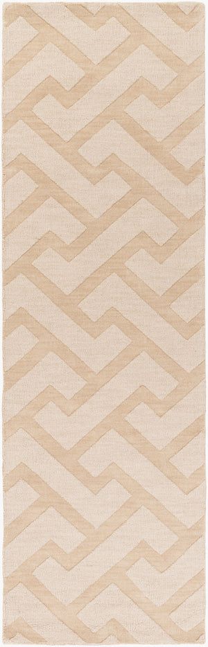 Surya Mystique 2'6" X 8' Handmade Wool Rug - Modern Decor Essential With Exquisite Craftsmanship & Style Ivory Wool M5435-268
