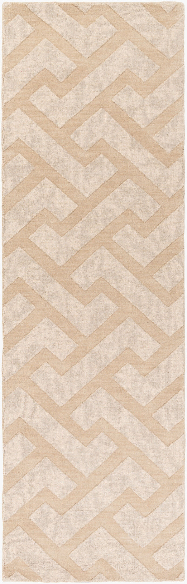 Surya Mystique 2'6" X 8' Handmade Wool Rug - Modern Decor Essential With Exquisite Craftsmanship & Style Ivory Wool M5435-268