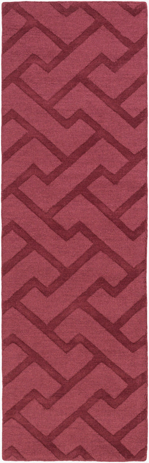 Surya Mystique 2'6" X 8' Handmade Wool Rug - Modern Decor Essential With Exquisite Craftsmanship & Style Plum Wool M5439-268