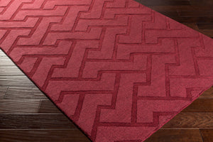 Surya Mystique 2'6" X 8' Handmade Wool Rug - Modern Decor Essential With Exquisite Craftsmanship & Style Plum Wool M5439-268
