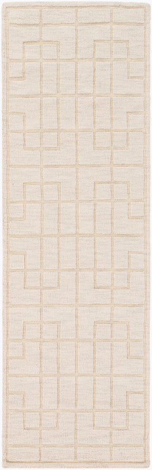 Surya Mystique 2'6" X 8' Handmade Wool Rug - Modern Decor Essential With Exquisite Craftsmanship & Style Ivory Wool M5441-268
