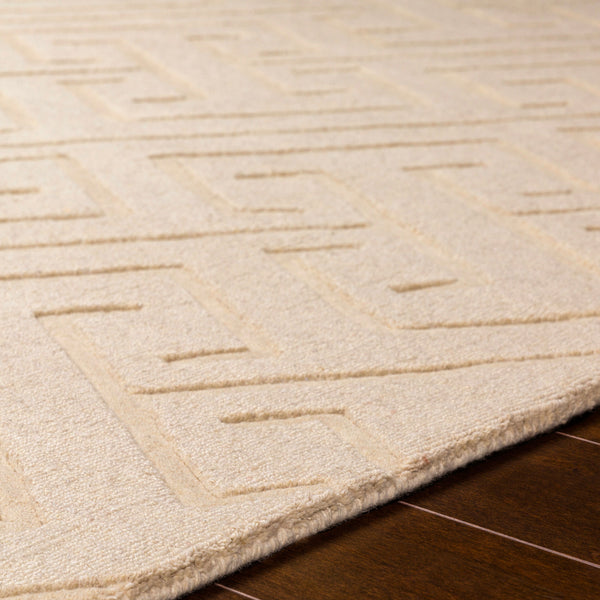 Surya Mystique 2'6" X 8' Handmade Wool Rug - Modern Decor Essential With Exquisite Craftsmanship & Style Ivory Wool M5452-268