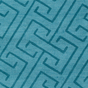 Surya Mystique 2'6" X 8' Handmade Wool Rug - Modern Decor Essential With Exquisite Craftsmanship & Style Deep Teal Wool M5453-268