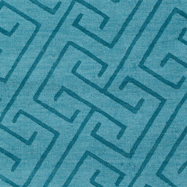 Surya Mystique 2'6" X 8' Handmade Wool Rug - Modern Decor Essential With Exquisite Craftsmanship & Style Deep Teal Wool M5453-268