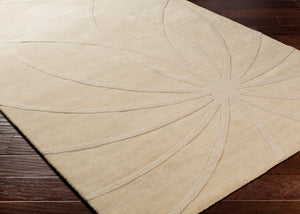 Surya Mystique 2'6" X 8' Handmade Wool Rug - Modern Decor Essential With Exquisite Craftsmanship & Style Wheat Wool M5459-268