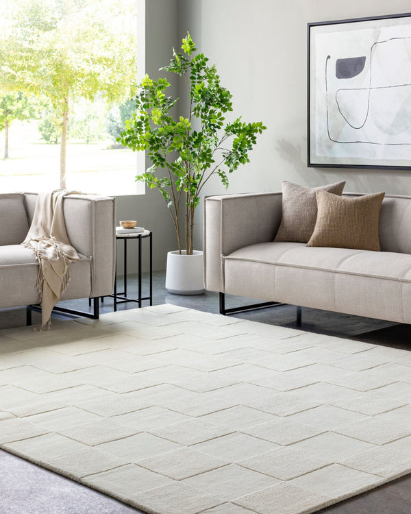 Livabliss Mystique Hand Loomed Wool Accent Rug Artisan Crafted for Entryways and Cozy Nooks Ivory, Pearl 2' x 3' M5473-23