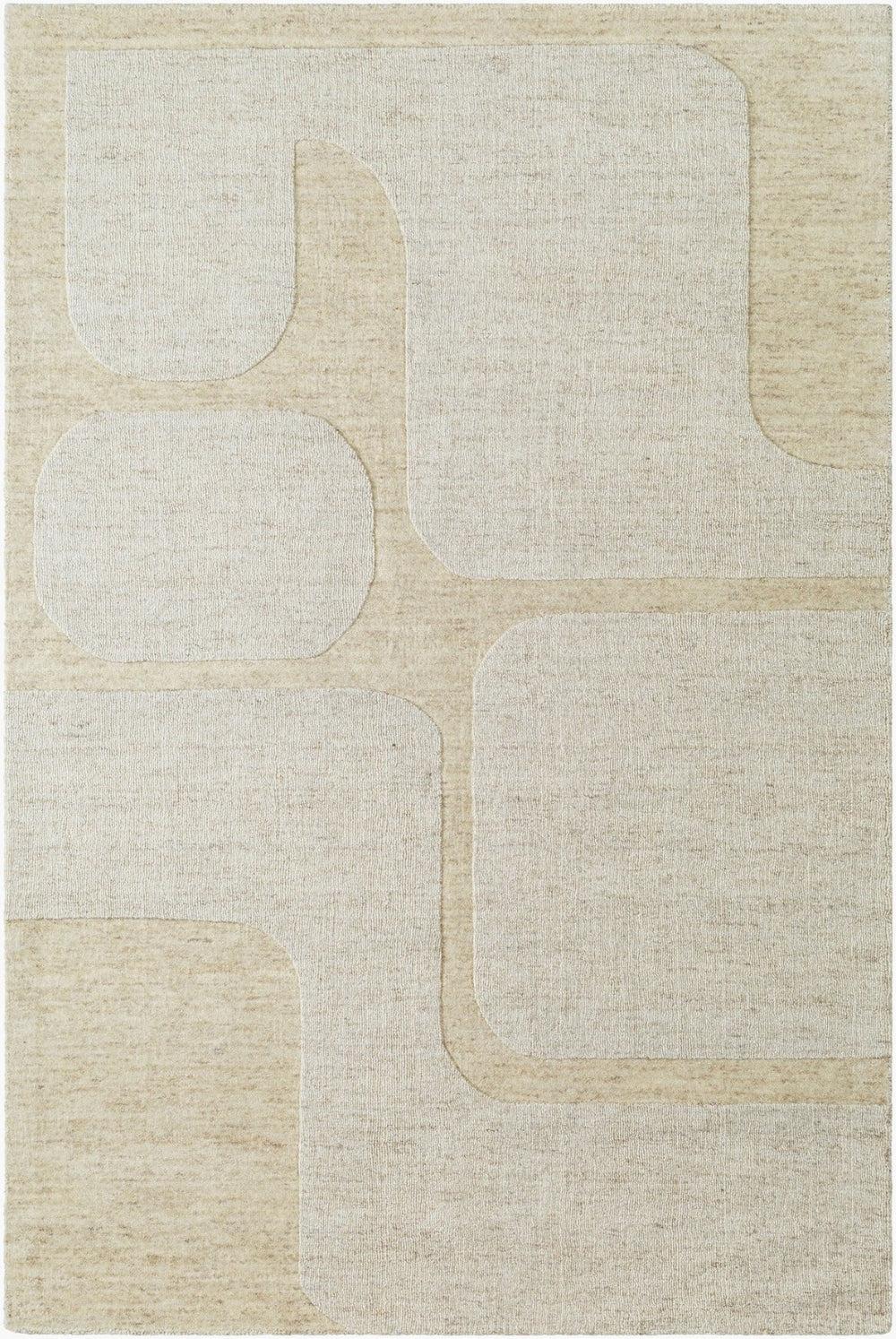Livabliss Mystique Hand-loomed Wool Area Rug Artisan Crafted for Entryway or Bedside Accent Beige, Sand 5' x 7'6" M5476-576
