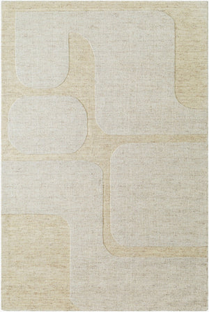 Livabliss Mystique Hand-loomed Wool Area Rug Artisan Crafted for Entryway or Bedside Accent Beige, Sand 5' x 7'6" M5476-576