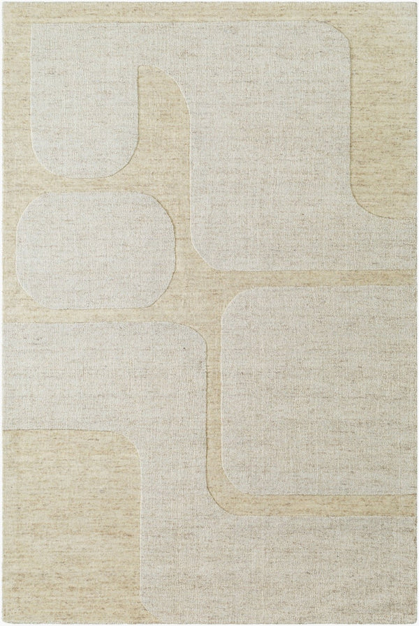 Livabliss Mystique Hand-loomed Wool Area Rug Artisan Crafted for Entryway or Bedside Accent Beige, Sand 5' x 7'6" M5476-576