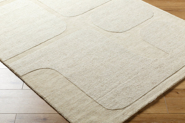 Livabliss Mystique Hand-loomed Wool Area Rug Artisan Crafted for Entryway or Bedside Accent Beige, Sand 5' x 7'6" M5476-576