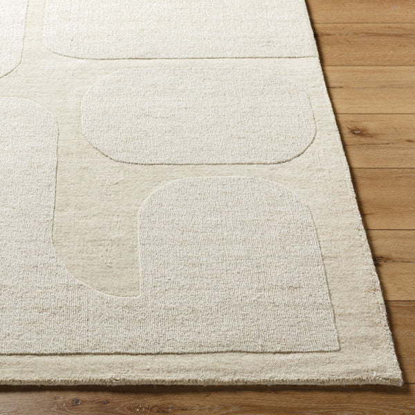 Livabliss Mystique Hand-loomed Wool Area Rug Artisan Crafted for Entryway or Bedside Accent Beige, Sand 5' x 7'6" M5476-576
