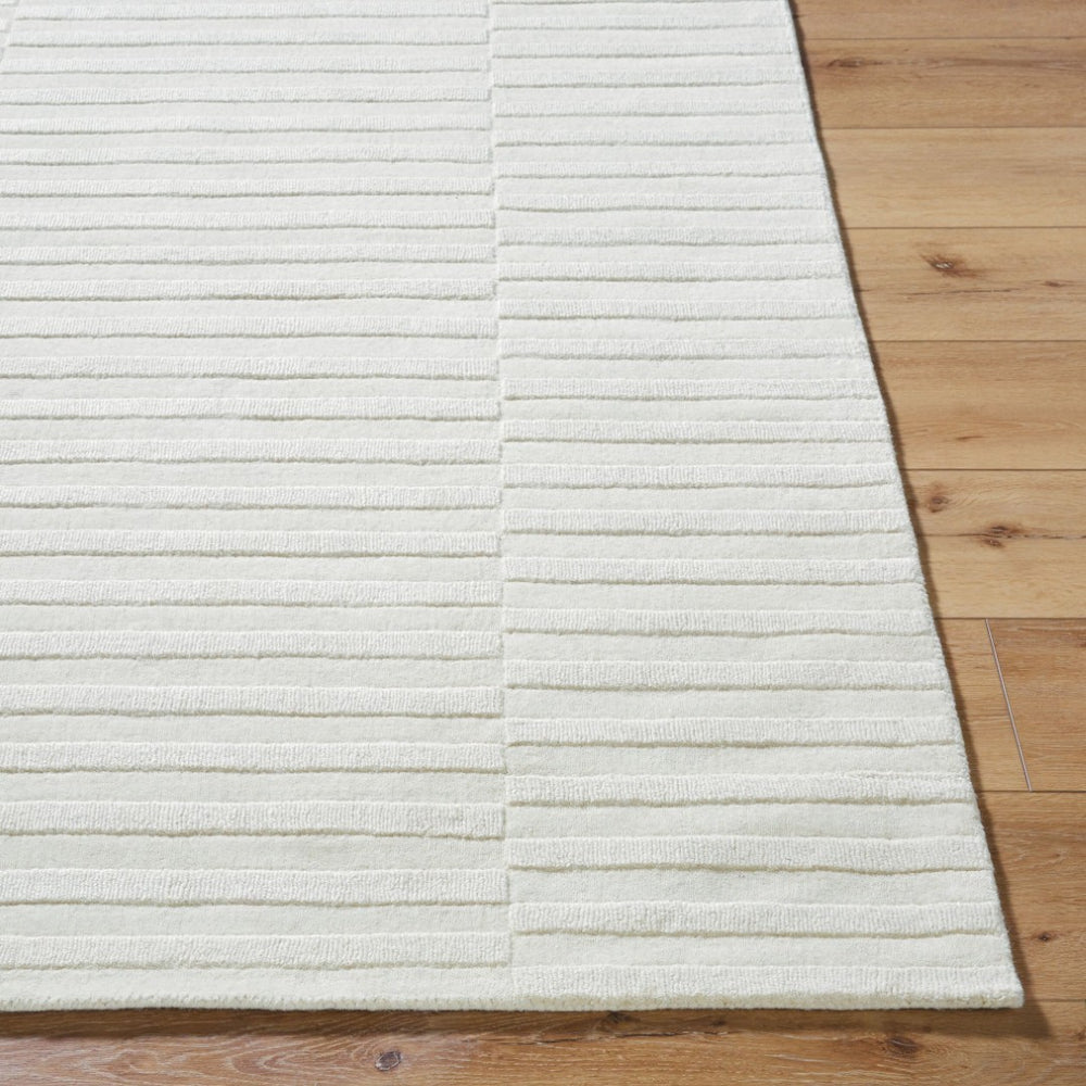 Livabliss Mystique Hand Loomed Wool Accent Rug for Entryways Bedside and Small Spaces Ivory, Cream 5' x 7'6" M5482-576