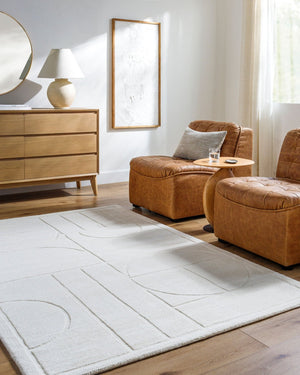 Livabliss Mystique Hand-loomed Wool Accent Rug Artisan Crafted for Entryways and Small Spaces Ivory, Cream 2' x 3' M5485-23