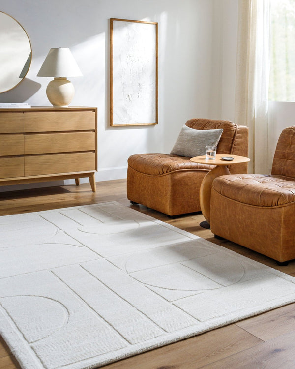 Livabliss Mystique Hand-loomed Wool Accent Rug Artisan Crafted for Entryways and Small Spaces Ivory, Cream 2' x 3' M5485-23