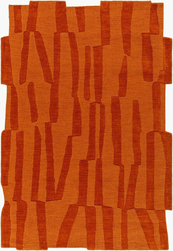 Livabliss Mystique Hand-loomed Wool Accent Rug Plush Artisan Pile for Entryway or Bedroom Burnt Sienna, T 5' x 7'6" M5488-576