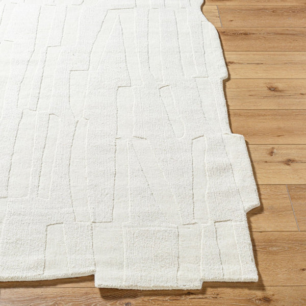 Livabliss Mystique Hand Loomed Wool Accent Rug Plush Medium Pile for Entryway or Home Office Ivory, Cream 2' x 3' M5489-23