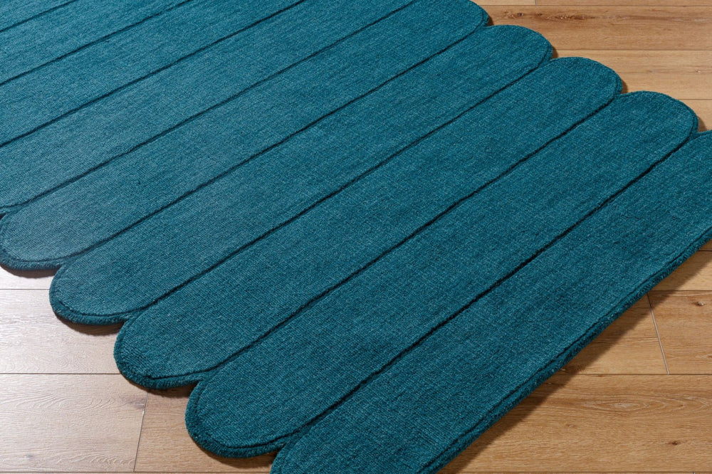 Livabliss Mystique Hand-loomed Wool Accent Rug Soft Plush Pile for Entryway or Bedside Teal, Ocean Blu 5' x 7'6" M5491-576