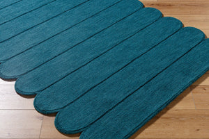 Livabliss Mystique Hand-loomed Wool Accent Rug Soft Plush Pile for Entryway or Bedside Teal, Ocean Blu 5' x 7'6" M5491-576