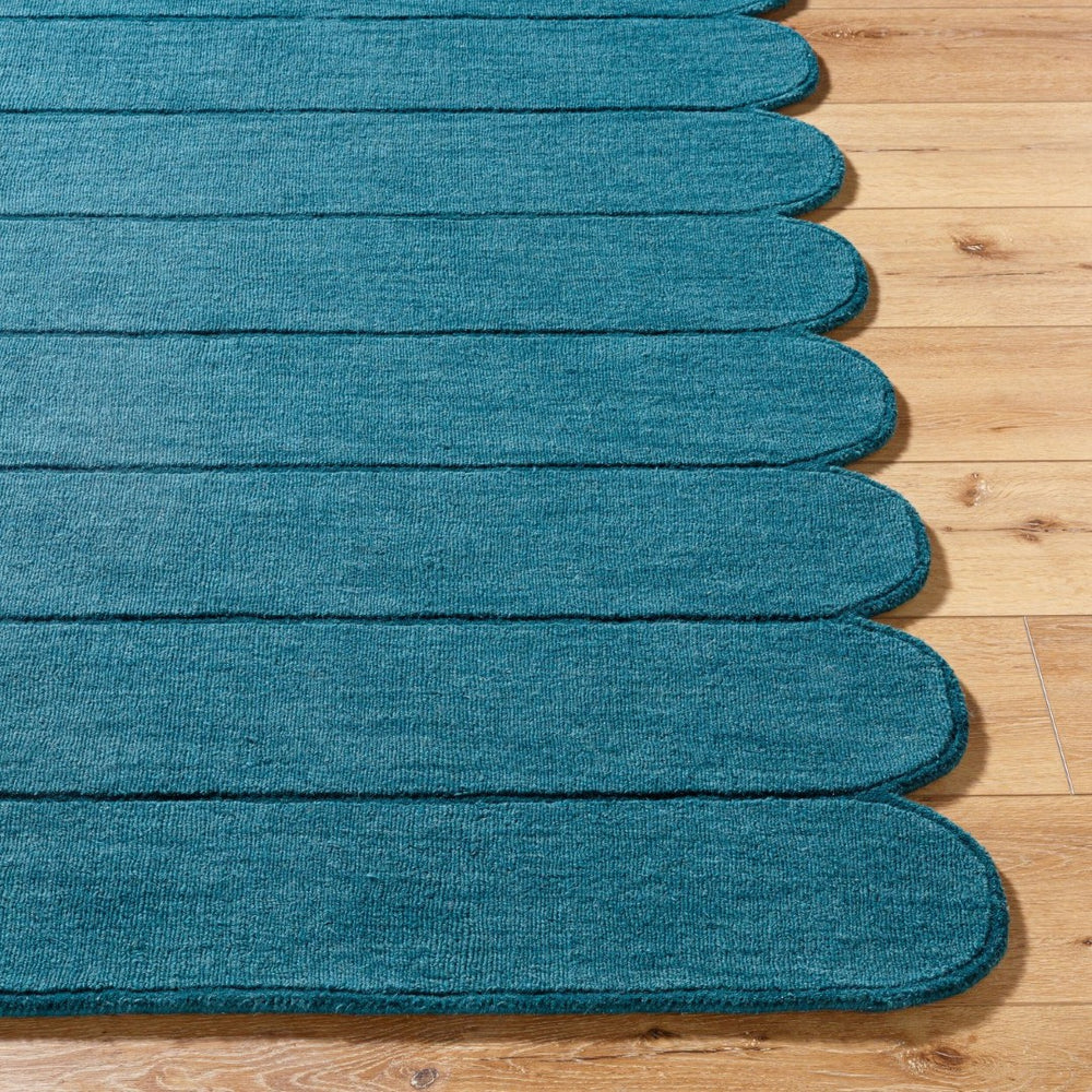 Livabliss Mystique Hand-loomed Wool Accent Rug Soft Plush Pile for Entryway or Bedside Teal, Ocean Blu 5' x 7'6" M5491-576
