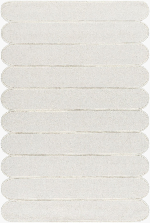 Livabliss Mystique Hand-loomed Wool Accent Rug Artisan Crafted Plush Pile for Entryway or Bedroom Ivory, Cream 5' x 7'6" M5492-576