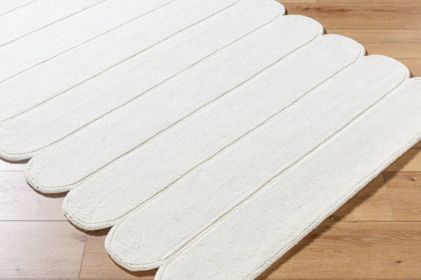Livabliss Mystique Hand-loomed Wool Accent Rug Artisan Crafted Plush Pile for Entryway or Bedroom Ivory, Cream 5' x 7'6" M5492-576
