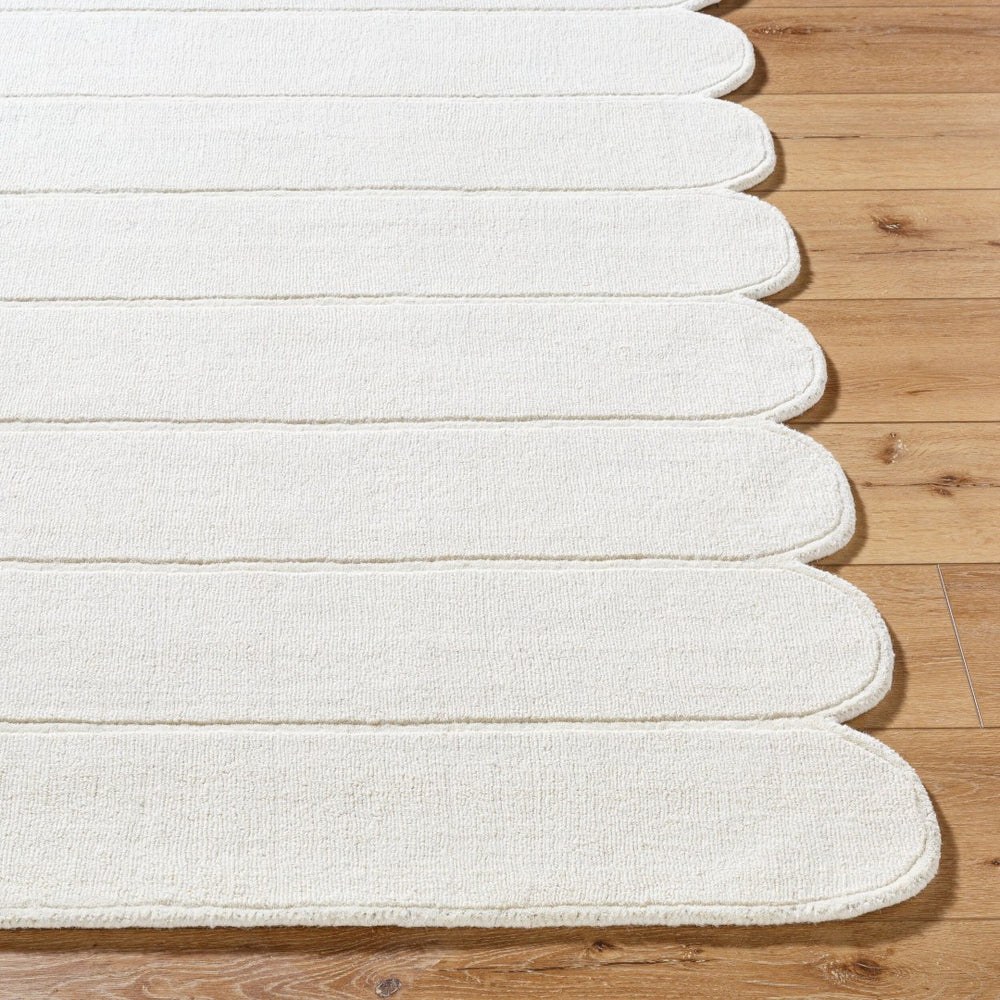 Livabliss Mystique Hand-loomed Wool Accent Rug Artisan Crafted Plush Pile for Entryway or Bedroom Ivory, Cream 5' x 7'6" M5492-576
