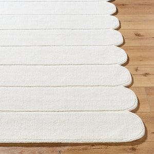 Livabliss Mystique Hand-loomed Wool Accent Rug Artisan Crafted Plush Pile for Entryway or Bedroom Ivory, Cream 5' x 7'6" M5492-576