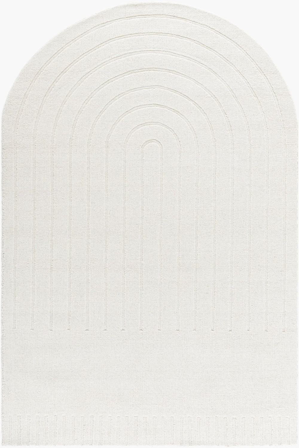 Livabliss Mystique Handcrafted Indian Accent Rug Artisan Woven Texture for Entryways and Bath Ivory, Cream 5' x 7'6" M5496-576