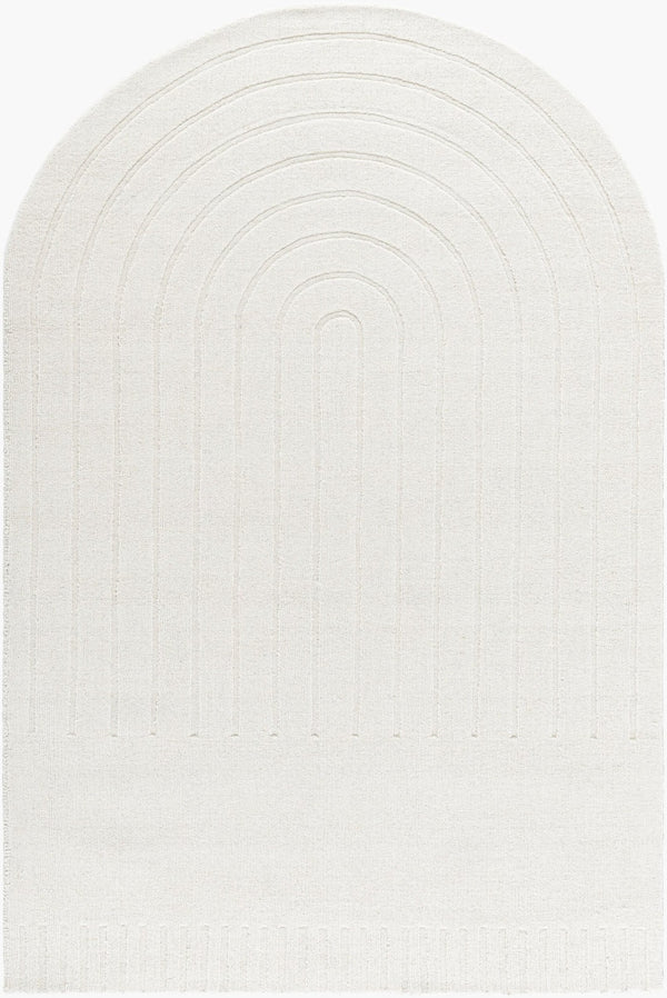 Livabliss Mystique Handcrafted Indian Accent Rug Artisan Woven Texture for Entryways and Bath Ivory, Cream 5' x 7'6" M5496-576