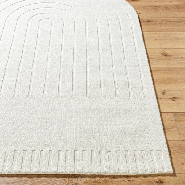 Livabliss Mystique Handcrafted Indian Accent Rug Artisan Woven Texture for Entryways and Bath Ivory, Cream 5' x 7'6" M5496-576
