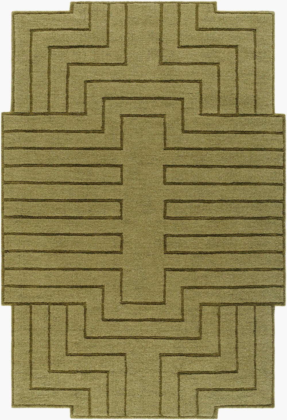 Livabliss Mystique Hand Loomed Wool Accent Rug Soft Medium Pile for Entryways and Bedrooms Olive Green, Mo 9' x 12' M5497-912