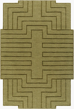 Livabliss Mystique Hand Loomed Wool Accent Rug Soft Medium Pile for Entryways and Bedrooms Olive Green, Mo 9' x 12' M5497-912