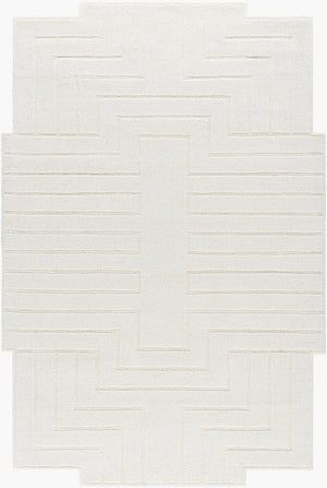 Livabliss Mystique Hand Loomed Wool Accent Rug Artisan Woven Texture for Entryways and Small Spaces Ivory, Cream 2' x 3' M5498-23