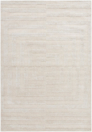 Livabliss Mystique Hand-loomed Wool Area Rug Bohemian Global Pattern for Eclectic Living Rooms Ivory, Cream 6'7" x 9'10" M5500-67910