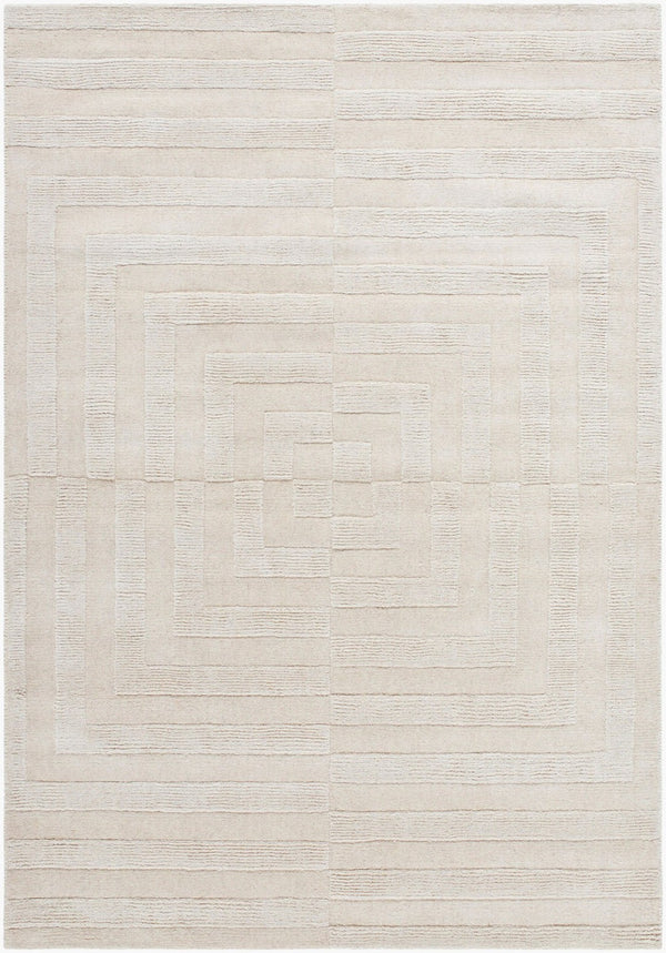 Livabliss Mystique Hand-loomed Wool Area Rug Bohemian Global Pattern for Eclectic Living Rooms Ivory, Cream 6'7" x 9'10" M5500-67910