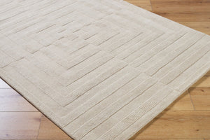 Livabliss Mystique Hand-loomed Wool Area Rug Bohemian Global Pattern for Eclectic Living Rooms Ivory, Cream 6'7" x 9'10" M5500-67910