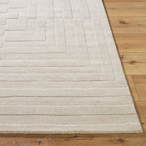 Livabliss Mystique Hand-loomed Wool Area Rug Bohemian Global Pattern for Eclectic Living Rooms Ivory, Cream 6'7" x 9'10" M5500-67910