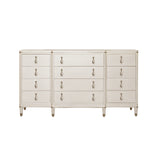 Grace 12-Drawer Dresser White with Opulent Opal Finish P377100 Pulaski Furniture