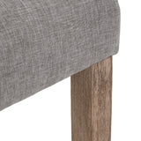 Homelegance By Top-Line Ophilia Linen Curved Back Tufted Dining Chairs (Set of 2) Grey Wood