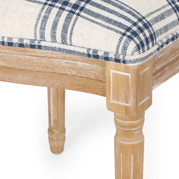 English Elm Christopher Knight Home® - Kd Upholstered Dining Chairs - Elegant French Country Design With Round Backrest & Fluted Legs 60352.00DBLUPLD