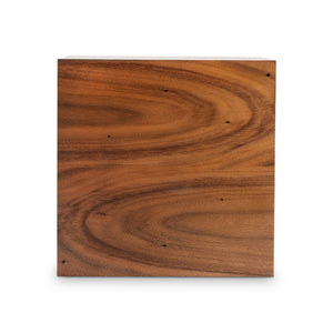 Bernhardt Bernhardt Brasea Solid Suar Wood Side Table with Natural Grain and Hidden Casters 394120