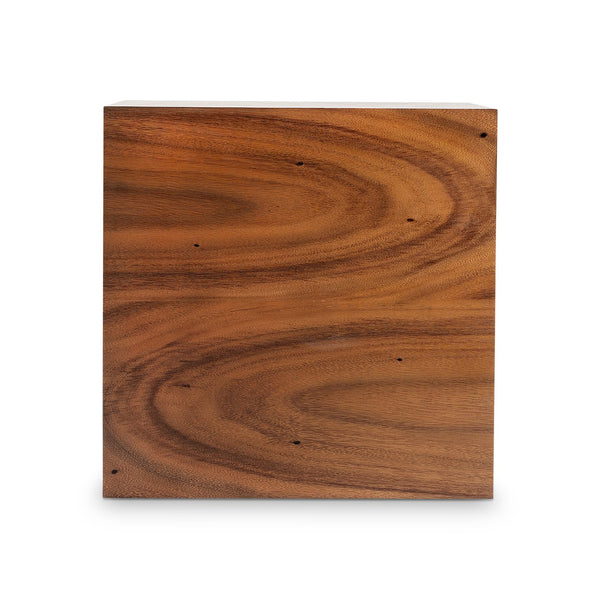 Bernhardt Bernhardt Brasea Solid Suar Wood Side Table with Natural Grain and Hidden Casters 394120