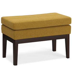 English Elm Carlson Mid-Century Marigold Ottoman Bench - Stylish Compact Seating For Entryway, Living Room & More B136P159239