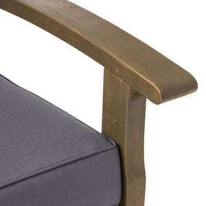 English Elm Christopher Knight Home® - Peyton Club Chair - Durable Acacia Wood Frame With Water-Resistant Cushions For Ultimate Outdoor Comfort 57973.00GRY