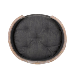 English Elm Pet Bed with Tufted Cushion Solid Birch Turned Legs Upholstered Living Room Sofa Style 72913.00