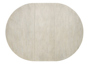Hooker Furniture Modern Mood Round Dining Table With Alabaster Oak Veneer, Pewter Banding And 18" Leaf Extension Light Brown 6850-75201-80