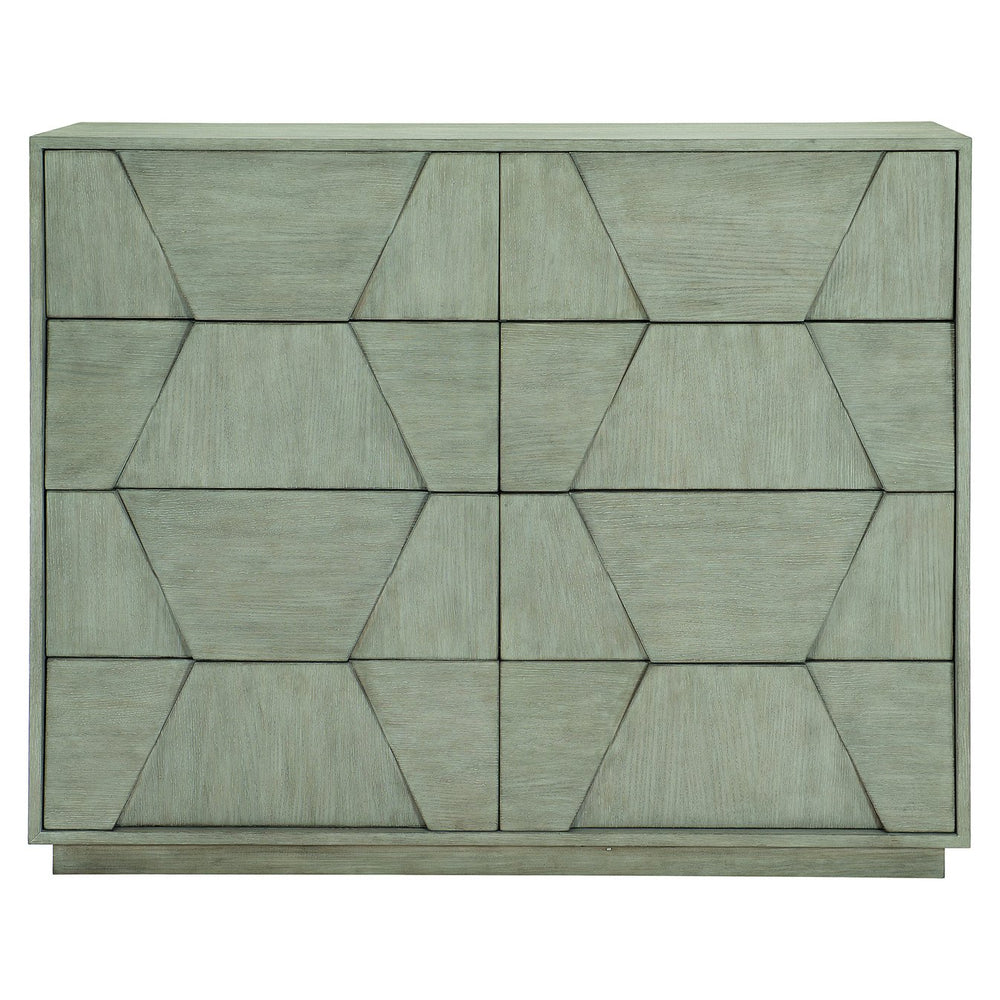 Bernhardt Bernhardt Linea Dresser Cerused Greige Oak, 8 Push-To-Open Drawers, Rustic-Modern 54"W X19"D X44"H 384042G