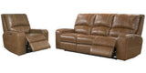 Parker House Swift - Bourbon Power Reclining Sofa And Recliner Brown Top Grain Leather With Match (X) Mswi-31ph-bou